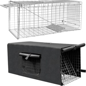 41.7" Humane Live Animal Trap with Cover - Deblue