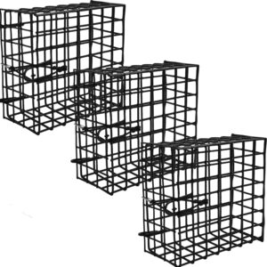 Heavy-Duty Vinyl-Coated Crab Bait Cages, 6"x6"x3" - 3 Pack