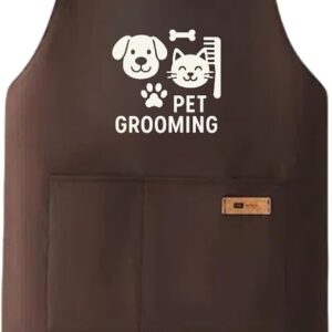 Xtlonbom Waterproof Dog Grooming Apron - 27.5 Inch Pet Smock