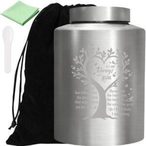 Stainless Steel Cremation Urn - Heart Keepsake for Ashes