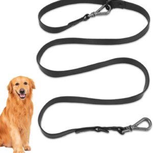 Heavy-Duty Waterproof Dog Leash, Adjustable 2-Hook Design