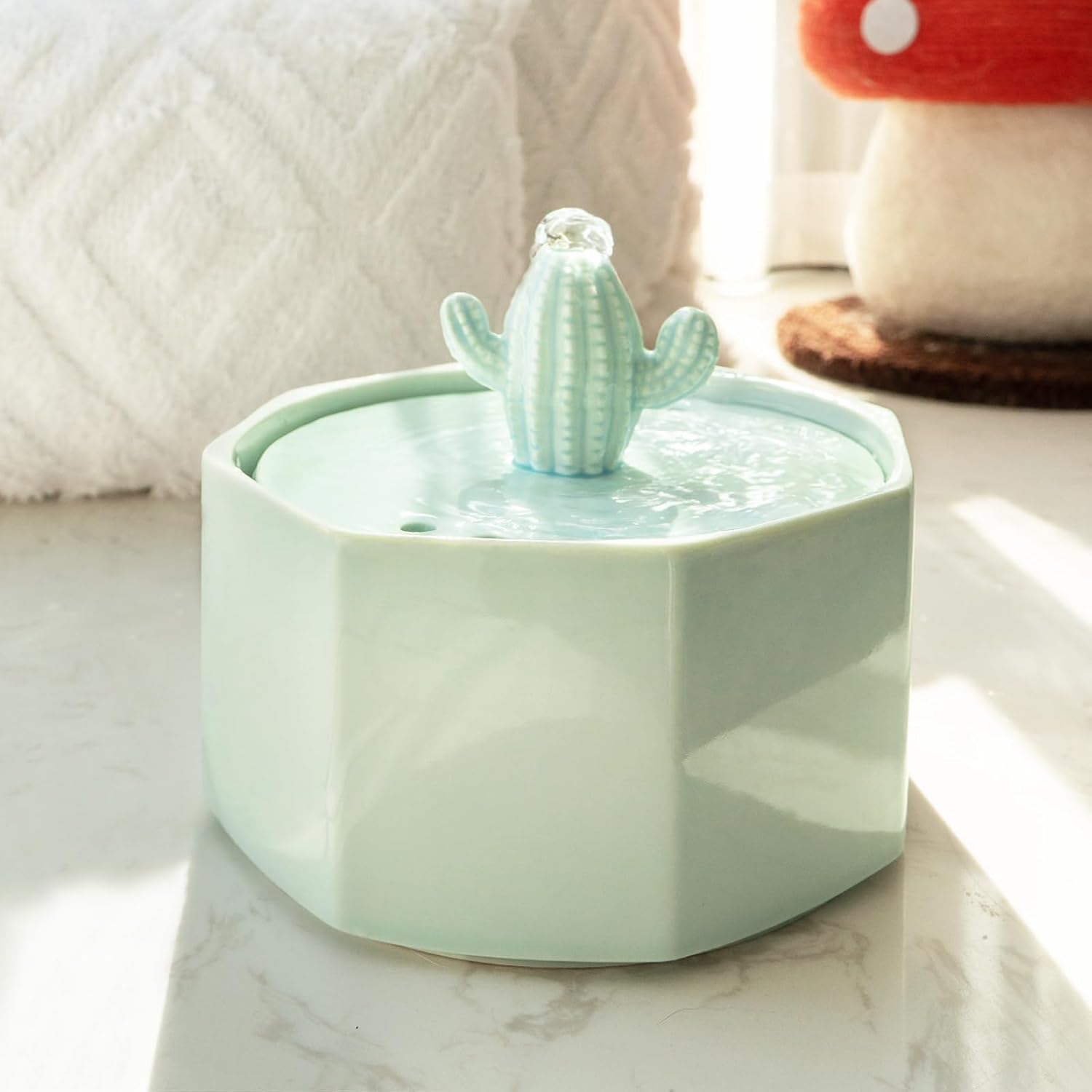 Happy & Polly Cactus Cat Water Fountain, 1.5L