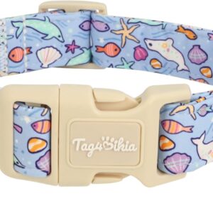 Ocean-Themed Cotton Dog Collar for Small Dogs