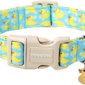 DOGWONG Duck Cotton Dog Collar for Small Dogs