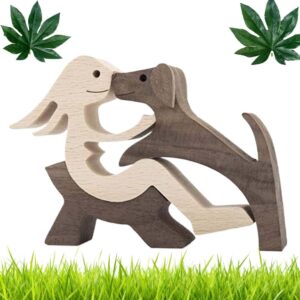 Yukon Studio Handmade Dog & Man Carving Figurine
