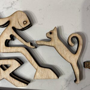 [UNFINISHED] Girl & Her Cat Wooden Carving Kit