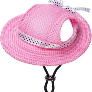 Pink Dog Sun Hat for Small Breeds (S Size)