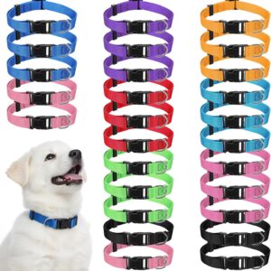 JIEYAO 27-Pc Colorful Dog Collars, Adjustable Puppy Collars