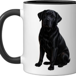 Black Lab Mom & Dad Ceramic Mug, 11 oz