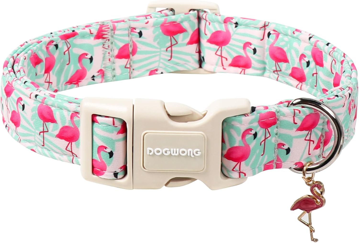 DOGWONG Pink Flamingo Dog Collar for Small Dogs