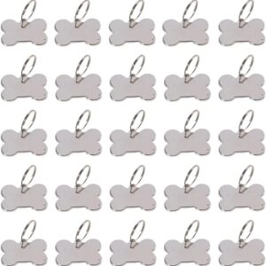 DIYHub Aluminum Bone Dog Tags - 25pc Set