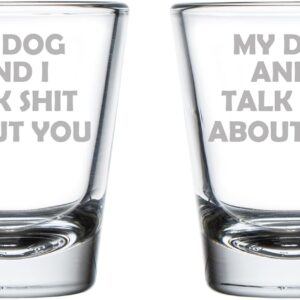 Funny Dog Shot Glasses, 1.75 oz - Set of 2