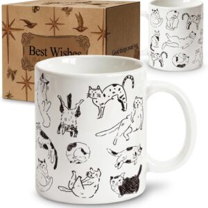 Cute Black & White Cat Mug - Perfect Gift for Cat Lovers