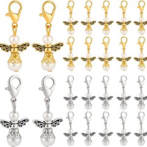 PH PandaHall 40pcs Angel Wing Charms, 1.2in Tibetan Style